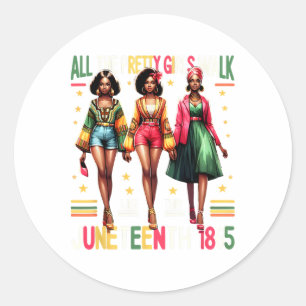 Black Women Juneteenth 1865 Celebrate Freedom Cele Classic Round Sticker