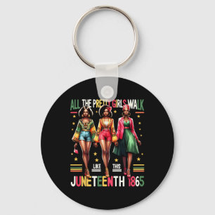 Black Women Juneteenth 1865 Celebrate Freedom Cele Key Ring