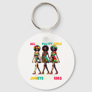 Black Women Juneteenth 1865 Celebrate Freedom Cele Key Ring