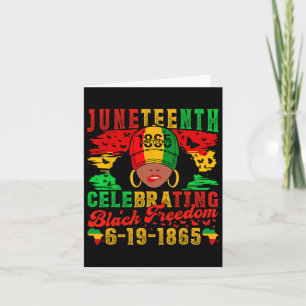 Black Women Juneteenth Flag Celebrating Black Free Card