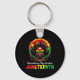 Black Women Juneteenth Remembering My Ancestors _1 Key Ring