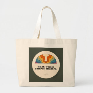 Black Women Large Tote Bag