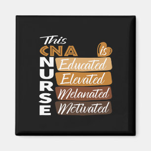 Black Women Melanated Cna Nurse Black History Mont Magnet