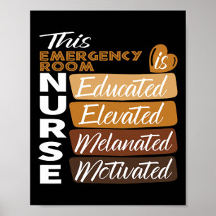 Black Women Melanated Emergency Room Black History Poster