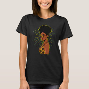 Black Women Melanin Mother Sunflower Magic Summer T-Shirt