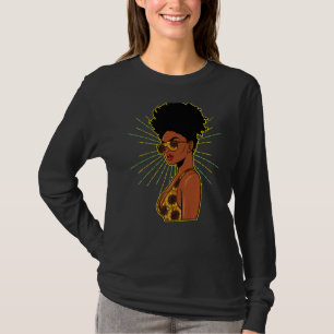 Black Women Melanin Mother Sunflower Magic Summer T-Shirt