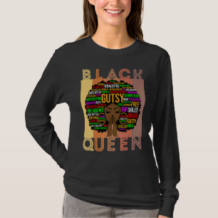 Black Women Melanin Teacher Queen Afro Black Girl T-Shirt