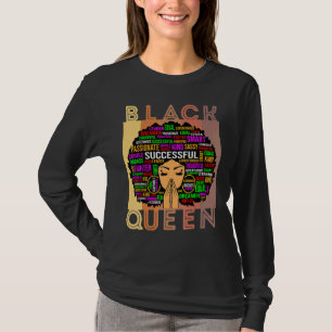 Black Women Melanin Teacher Queen Afro Black Girl T-Shirt