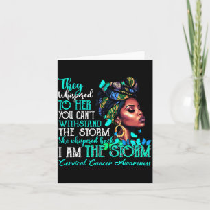 Black Women Motivation Suprt Cervical Cancer Aware Card