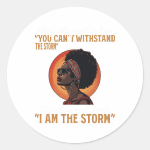 Black Women Proud African American Ladies Black Hi Classic Round Sticker