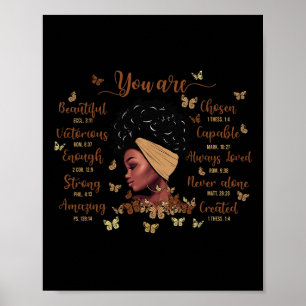 Black Women Proud Black History Month Melanin Blac Poster