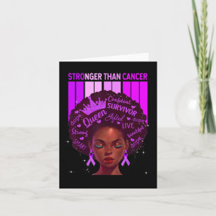 Black Women Queen Stronger Than Epilepsy Purple Ri Card