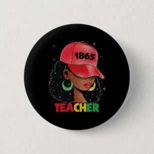 Black Women Teacher Afro Melanin Black History Mon 6 Cm Round Badge