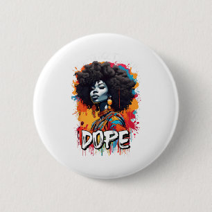 Black Women Unapologetically Drug Juneteenth Afric 6 Cm Round Badge