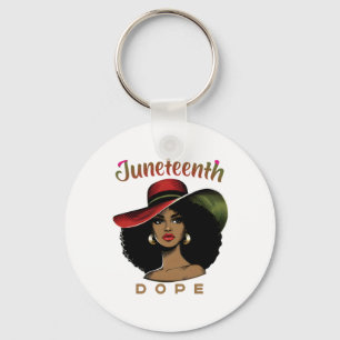 Black Women Unapologetically Drug Juneteenth Black Key Ring