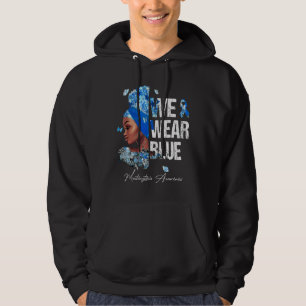 Black Women We Wear Blue Mastocytosis Awareness Hoodie
