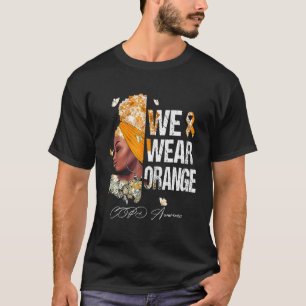 Black Women We Wear Orange Copd Awareness T-Shirt