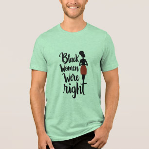 Black Women Were Right – Bold Statement Tri-Blend Shirt