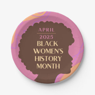 Black Women's History Month Paper Plate