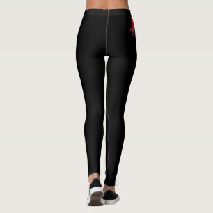 Black Women's Leggings with Parrot design