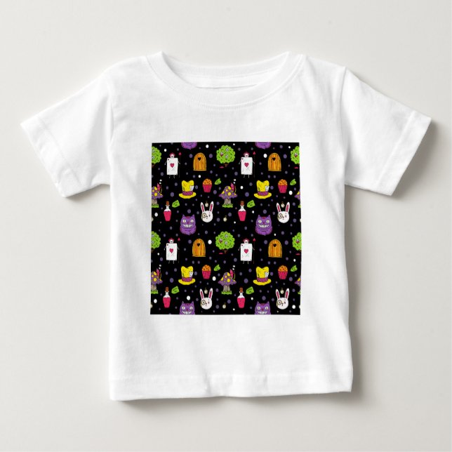 black Wonderland Baby T-Shirt (Front)