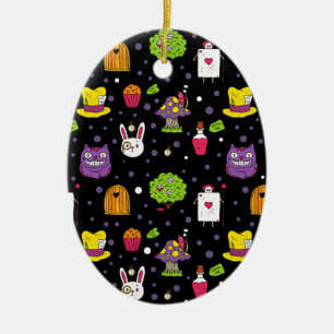 black Wonderland Ceramic Ornament