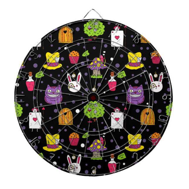 black Wonderland Dartboard (Front)