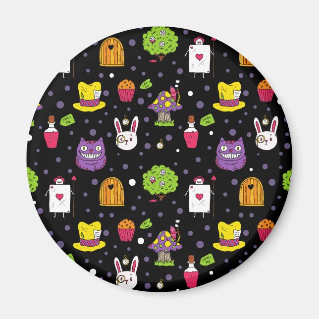 black Wonderland Magnet (Front)