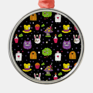 black Wonderland Metal Ornament