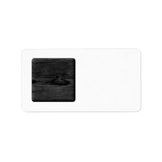 Black Wood Image. Label