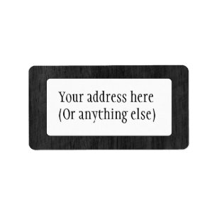 Black Wood Texture Label