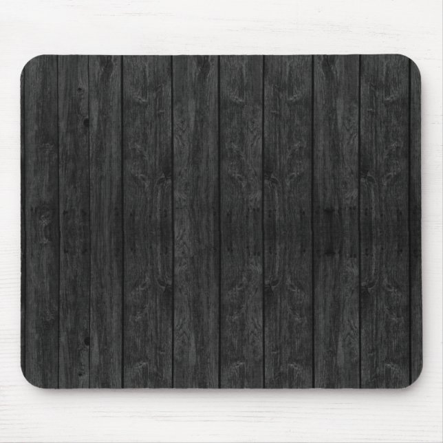 Black Wood Wall Texture Structure Mouse Pad (Front)