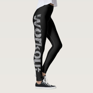 Black workout leggings for sports fitness gym