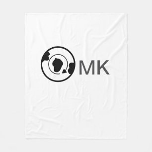 Black world globe add name monogram travel details fleece blanket