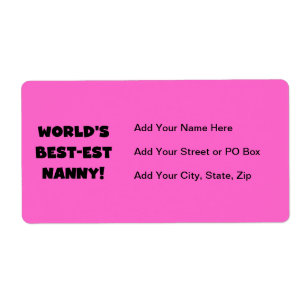 Black World's Best-est Nanny T-shirts and Gifts