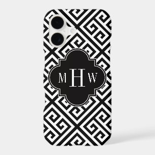 Black Wt Med Greek Key Diag T Black 3I Monogram