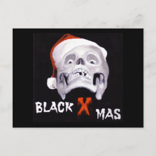 BLACK XMAS HOLIDAY POSTCARD