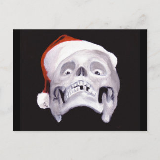 BLACK XMAS HOLIDAY POSTCARD