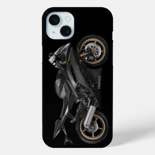 Black Yamaha Yzf -R6 Motorcycle iPhone 15 Mini Case