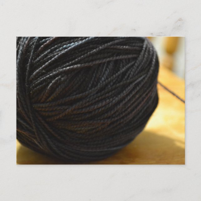 Black Yarn Postcard (Front)