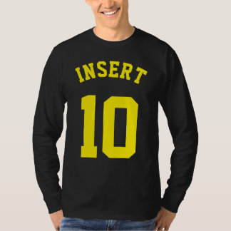 Black & Yellow Adults | Sports Jersey Design T-Shirt