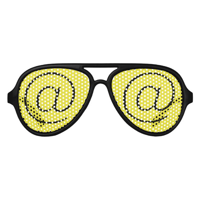 @ Black Yellow Aviator Party Shades,  Sunglass Aviator Sunglasses (Front)