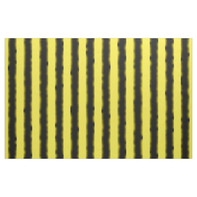 Black, Yellow Bee Colour Stripes Fabric (Yard)