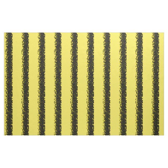 Black/Yellow Bee-Like Stripes Pattern Fabric (Yard)