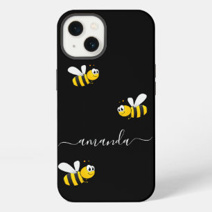 Black yellow bees summer name iPhone 13 case