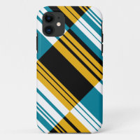 Black, Yellow, Blue, White diagonal stripes