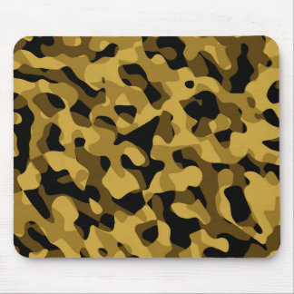 Black Yellow Brown Camouflage Pattern Mouse Pad