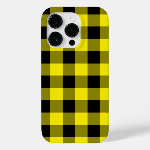 Black Yellow Check iPhone Case