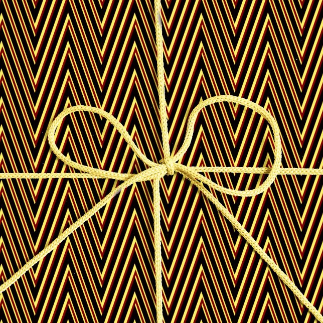 Black & Yellow Chevron Stripes - Classy Abstract Wrapping Paper (Creator Uploaded)