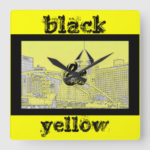 black & yellow clock